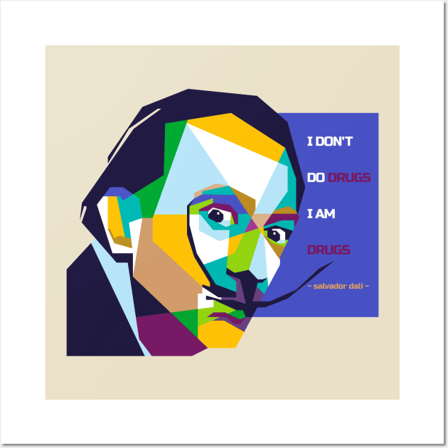 Salvador Dali and best quotes in WPAP Wall Art by smd90